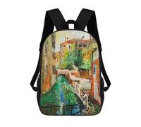 sinyumoney Sac À Dos Scolaire Pour Enfants Oil Painting The Grand Can Sac À Dos Scolaire Pour Enfants, Style Décontracté Et Tendance, Imprimé En 3D, Amusant Et Original 17inch