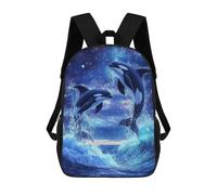 sinyumoney Sac À Dos Scolaire Pour Enfants Orca Whale Killer Wave Sac À Dos Décontracté Pour Les Voyages, Imprimé En 3D, Pour Garçons Et Filles, Grande Capacité 17inch