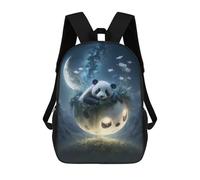 sinyumoney Sac À Dos Scolaire Pour Enfants Panda Dreams Sac À Dos Décontracté Pour Les Voyages, Imprimé En 3D, Pour Garçons Et Filles, Grande Capacité 17inch