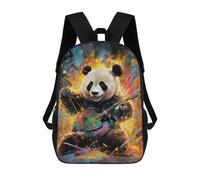 sinyumoney Sac À Dos Scolaire Pour Enfants Panda Playing Guitar Art Print Sac À Dos Scolaire Tendance Sac À Dos De Voyage Unisexe Tendance Sac À Dos 3D Cool 17inch