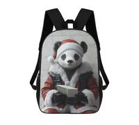 sinyumoney Sac À Dos Scolaire Pour Enfants Panda Santa Claus Sac À Dos Scolaire Pour Enfants, Style Décontracté Et Tendance, Imprimé En 3D, Amusant Et Original 17inch