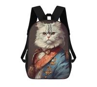 sinyumoney Sac À Dos Scolaire Pour Enfants Persian Cat Unrealistic Sac À Dos Décontracté Pour Les Voyages, Imprimé En 3D, Pour Garçons Et Filles, Grande Capacité 17inch
