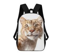 sinyumoney Sac À Dos Scolaire Pour Enfants Playful Wild Cat Taking Selfie Sac À Dos Scolaire Pour Enfants, Style Décontracté Et Tendance, Imprimé En 3D, Amusant Et Original 17inch