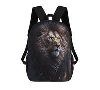 sinyumoney Sac À Dos Scolaire Pour Enfants Portrait Black Lion Sac À Dos Tendance Pour Adolescents, Sac À Dos Décontracté Pour Garçons Et Filles, Sac D'école Imprimé En 3D 17inch