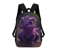 sinyumoney Sac À Dos Scolaire Pour Enfants Purple Dragon Artwork Sac À Dos Décontracté Pour Les Voyages, Imprimé En 3D, Pour Garçons Et Filles, Grande Capacité 17inch