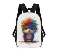 sinyumoney Sac À Dos Scolaire Pour Enfants Rainbow Hedgehog Sac À Dos Décontracté Pour Les Voyages, Imprimé En 3D, Pour Garçons Et Filles, Grande Capacité 17inch