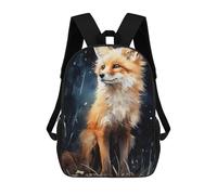 sinyumoney Sac À Dos Scolaire Pour Enfants Red Fox Watercolor Sac À Dos Décontracté Pour Les Voyages, Imprimé En 3D, Pour Garçons Et Filles, Grande Capacité 17inch