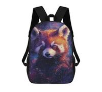sinyumoney Sac À Dos Scolaire Pour Enfants Red Panda in Space Sac À Dos Décontracté Pour Les Voyages, Imprimé En 3D, Pour Garçons Et Filles, Grande Capacité 17inch