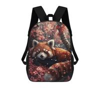 sinyumoney Sac À Dos Scolaire Pour Enfants Red Panda Sleeping Sakura Sac À Dos Tendance Pour Adolescents, Sac À Dos Décontracté Pour Garçons Et Filles, Sac D'école Imprimé En 3D 17inch