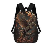 sinyumoney Sac À Dos Scolaire Pour Enfants Rising Phoenix Sac À Dos Scolaire Pour Enfants, Style Décontracté Et Tendance, Imprimé En 3D, Amusant Et Original 17inch