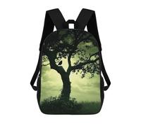 sinyumoney Sac À Dos Scolaire Pour Enfants Silhouetted Bird on Tree Sac À Dos Décontracté Pour Les Voyages, Imprimé En 3D, Pour Garçons Et Filles, Grande Capacité 17inch