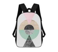 sinyumoney Sac À Dos Scolaire Pour Enfants Simple Geometry 11 Sac À Dos Décontracté Pour Les Voyages, Imprimé En 3D, Pour Garçons Et Filles, Grande Capacité 17inch