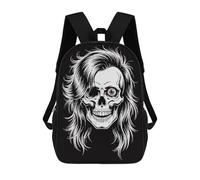 sinyumoney Sac À Dos Scolaire Pour Enfants Skull with Hair And One Eye Sac À Dos Scolaire Pour Enfants, Style Décontracté Et Tendance, Imprimé En 3D, Amusant Et Original 17inch