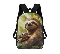 sinyumoney Sac À Dos Scolaire Pour Enfants Sloth And Turtle Sac À Dos Scolaire Pour Enfants, Style Décontracté Et Tendance, Imprimé En 3D, Amusant Et Original 17inch