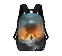 sinyumoney Sac À Dos Scolaire Pour Enfants Space Explorer's Journey -11 Sac À Dos Scolaire Pour Enfants, Style Décontracté Et Tendance, Imprimé En 3D, Amusant Et Original 17inch