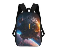 sinyumoney Sac À Dos Scolaire Pour Enfants Space Station Orbiting Planet Sac À Dos Décontracté Pour Les Voyages, Imprimé En 3D, Pour Garçons Et Filles, Grande Capacité 17inch