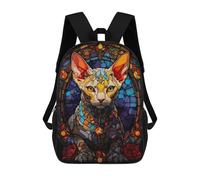 sinyumoney Sac À Dos Scolaire Pour Enfants Sphynx Cat Colorful Sac À Dos Décontracté Pour Les Voyages, Imprimé En 3D, Pour Garçons Et Filles, Grande Capacité 17inch
