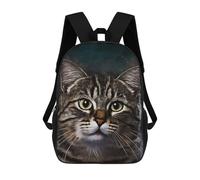 sinyumoney Sac À Dos Scolaire Pour Enfants Splatter Cat Sac À Dos Scolaire Tendance Sac À Dos De Voyage Unisexe Tendance Sac À Dos 3D Cool 17inch