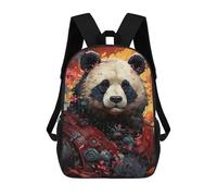 sinyumoney Sac À Dos Scolaire Pour Enfants Steampunk Panda Art Sac À Dos Scolaire Tendance Sac À Dos De Voyage Unisexe Tendance Sac À Dos 3D Cool 17inch