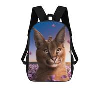 sinyumoney Sac À Dos Scolaire Pour Enfants The Caracal Sac À Dos Décontracté Pour Les Voyages, Imprimé En 3D, Pour Garçons Et Filles, Grande Capacité 17inch