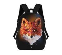 sinyumoney Sac À Dos Scolaire Pour Enfants The Fox Sac À Dos Décontracté Pour Les Voyages, Imprimé En 3D, Pour Garçons Et Filles, Grande Capacité 17inch