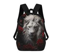 sinyumoney Sac À Dos Scolaire Pour Enfants The White Lion Sac À Dos Décontracté Pour Les Voyages, Imprimé En 3D, Pour Garçons Et Filles, Grande Capacité 17inch