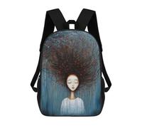 sinyumoney Sac À Dos Scolaire Pour Enfants Tree Woman with Red Berries Sac À Dos Scolaire Tendance Sac À Dos De Voyage Unisexe Tendance Sac À Dos 3D Cool 17inch