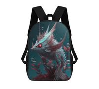sinyumoney Sac À Dos Scolaire Pour Enfants Underwater Alien Creature Sac À Dos Scolaire Pour Enfants, Style Décontracté Et Tendance, Imprimé En 3D, Amusant Et Original 17inch