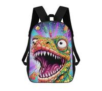 sinyumoney Sac À Dos Scolaire Pour Enfants Vibrant Dinosaur Artwork Sac À Dos Scolaire Tendance Sac À Dos De Voyage Unisexe Tendance Sac À Dos 3D Cool 17inch