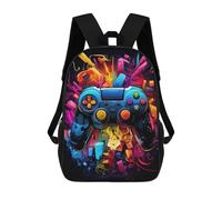 sinyumoney Sac À Dos Scolaire Pour Enfants Vibrant Gaming Controller Artwork -163 Sac À Dos Scolaire Tendance Sac À Dos De Voyage Unisexe Tendance Sac À Dos 3D Cool 17inch
