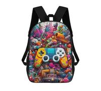 sinyumoney Sac À Dos Scolaire Pour Enfants Vibrant Gaming Controller Artwork -22 Sac À Dos Scolaire Tendance Sac À Dos De Voyage Unisexe Tendance Sac À Dos 3D Cool 17inch