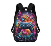 sinyumoney Sac À Dos Scolaire Pour Enfants Vibrant Gaming Controller Artwork -25 Sac À Dos Scolaire Tendance Sac À Dos De Voyage Unisexe Tendance Sac À Dos 3D Cool 17inch