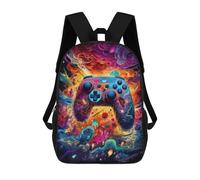 sinyumoney Sac À Dos Scolaire Pour Enfants Vibrant Gaming Controller Artwork -82 Sac À Dos Scolaire Tendance Sac À Dos De Voyage Unisexe Tendance Sac À Dos 3D Cool 17inch