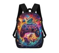 sinyumoney Sac À Dos Scolaire Pour Enfants Vibrant Gaming Controller Artwork -83 Sac À Dos Scolaire Tendance Sac À Dos De Voyage Unisexe Tendance Sac À Dos 3D Cool 17inch