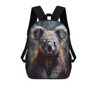 sinyumoney Sac À Dos Scolaire Pour Enfants Vibrant Koala Oil Painting Sac À Dos Décontracté Pour Les Voyages, Imprimé En 3D, Pour Garçons Et Filles, Grande Capacité 17inch