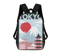sinyumoney Sac À Dos Scolaire Pour Enfants Visiting Tokyo Skyline Sac À Dos Décontracté Pour Les Voyages, Imprimé En 3D, Pour Garçons Et Filles, Grande Capacité 17inch