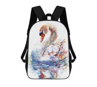 sinyumoney Sac À Dos Scolaire Pour Enfants Watercolor Swan Sac À Dos Scolaire Pour Enfants, Style Décontracté Et Tendance, Imprimé En 3D, Amusant Et Original 17inch