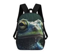 sinyumoney Sac À Dos Scolaire Pour Enfants Wet Frog CloseUp Sac À Dos Décontracté Pour Les Voyages, Imprimé En 3D, Pour Garçons Et Filles, Grande Capacité 17inch