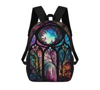 sinyumoney Sac À Dos Scolaire Pour Enfants Window Into The World Sac À Dos Scolaire Tendance Sac À Dos De Voyage Unisexe Tendance Sac À Dos 3D Cool 17inch