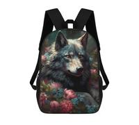 sinyumoney Sac À Dos Scolaire Pour Enfants Wolf Magical World Sac À Dos Scolaire Pour Enfants, Style Décontracté Et Tendance, Imprimé En 3D, Amusant Et Original 17inch