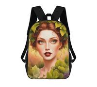 sinyumoney Sac À Dos Scolaire Pour Enfants Woman With Green Eyes Sac À Dos Décontracté Pour Les Voyages, Imprimé En 3D, Pour Garçons Et Filles, Grande Capacité 17inch