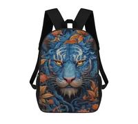 sinyumoney Sac À Dos Scolaire Pour Filles Blue Tiger Portrait Sac À Dos Décontracté Et Léger Pour Garçons Et Filles, Idéal Pour Les Élèves Du Collège