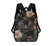 sinyumoney Sac À Dos Scolaire Pour Filles Floral Black Leopard Sac À Dos Décontracté Et Léger Pour Garçons Et Filles, Idéal Pour Les Élèves Du Collège