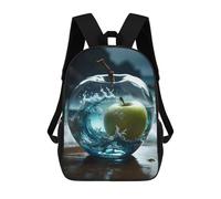 sinyumoney Sac À Dos Scolaire Pour Filles Glass Apple Ocean Sac À Dos Décontracté Et Léger Pour Garçons Et Filles, Idéal Pour Les Élèves Du Collège