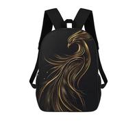 sinyumoney Sac À Dos Scolaire Pour Filles Golden Phoenix Sac À Dos Décontracté Et Léger Pour Garçons Et Filles, Idéal Pour Les Élèves Du Collège