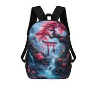 sinyumoney Sac À Dos Scolaire Pour Filles Japanese Garden with Torii Gate Sac À Dos Décontracté Et Léger Pour Garçons Et Filles, Idéal Pour Les Élèves Du Collège