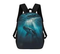 sinyumoney Sac À Dos Scolaire Pour Filles Majestic Whale Depths Sac À Dos Décontracté Et Léger Pour Garçons Et Filles, Idéal Pour Les Élèves Du Collège
