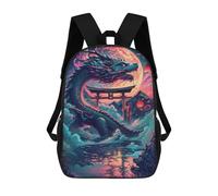 sinyumoney Sac À Dos Scolaire Pour Filles Mid Autumn Lunar Dragon Sac À Dos Décontracté Et Léger Pour Garçons Et Filles, Idéal Pour Les Élèves Du Collège