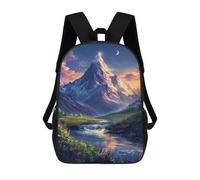 sinyumoney Sac À Dos Scolaire Pour Filles Mountains And River Sac À Dos Décontracté Et Léger Pour Garçons Et Filles, Idéal Pour Les Élèves Du Collège