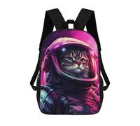 sinyumoney Sac À Dos Scolaire Pour Filles Vaporwave Cat Astronaut Sac À Dos Décontracté Et Léger Pour Garçons Et Filles, Idéal Pour Les Élèves Du Collège
